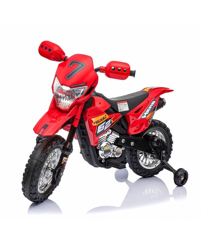 Moto Cross Rouge 6 volts, moto électrique pour enfant 6 volts