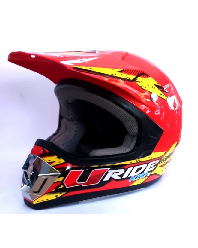 Casque enfant Uride Rouge - Un casque cross pour enfant