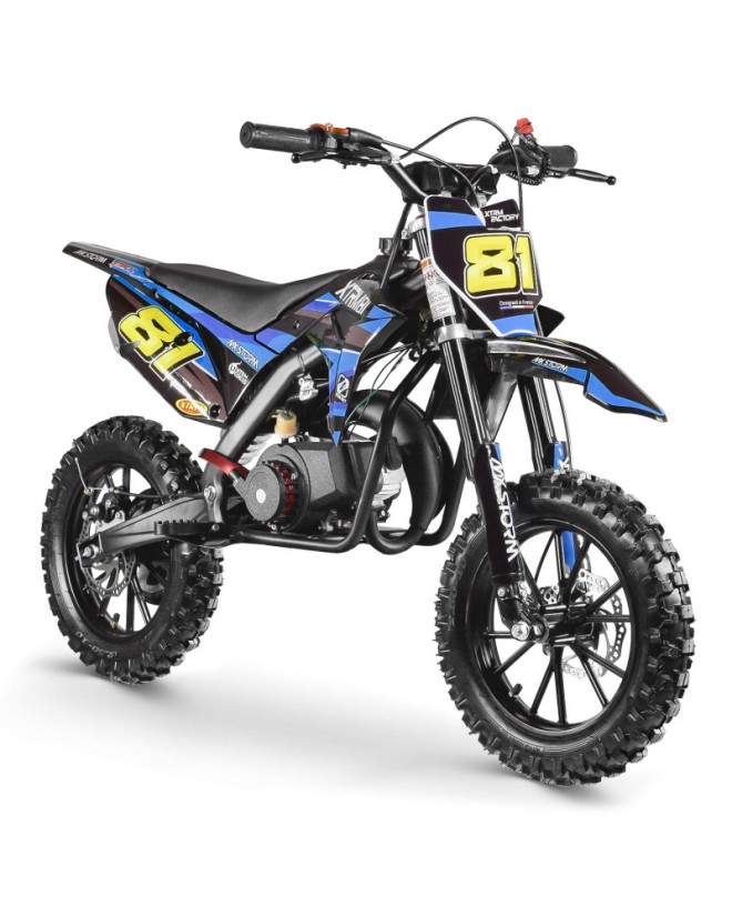 HOMCOM Moto Cross électrique Enfant 3 à 5 Ans 12 V 3-8 Km/h avec roulettes  latérales Amovibles dim. 106,5L x 51,5l x 68H cm Bleu : : Jeux et  Jouets